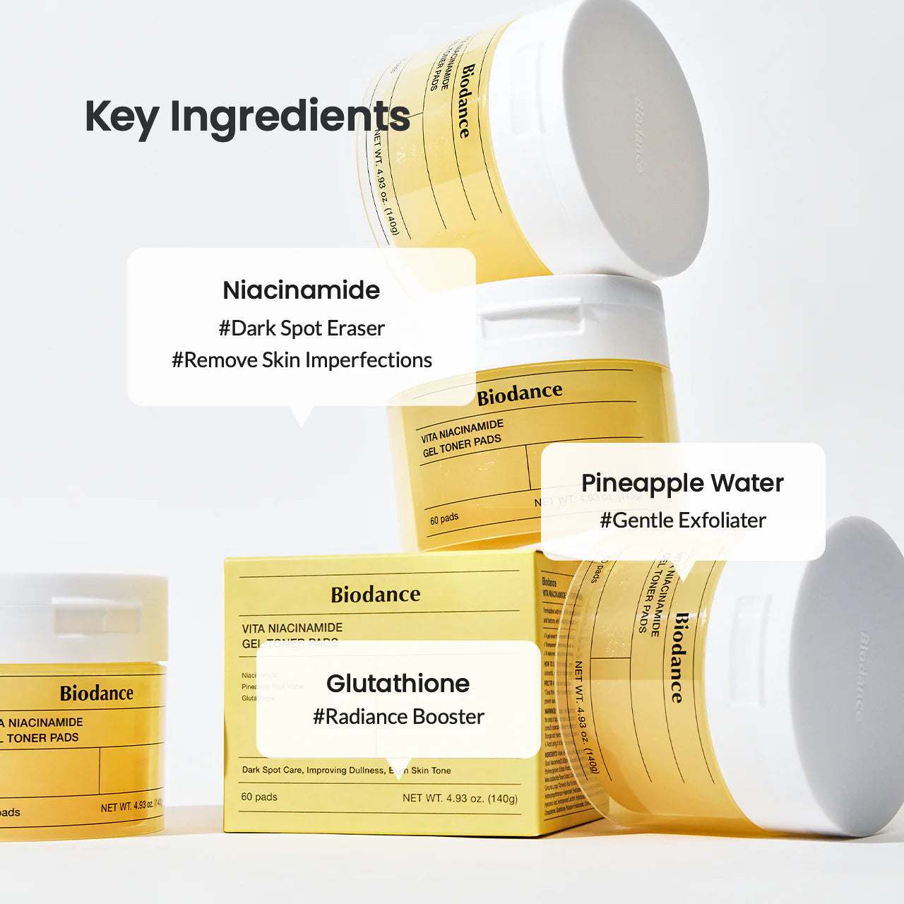 BIODANCE Vita Niacinamide Gel Toner Pads