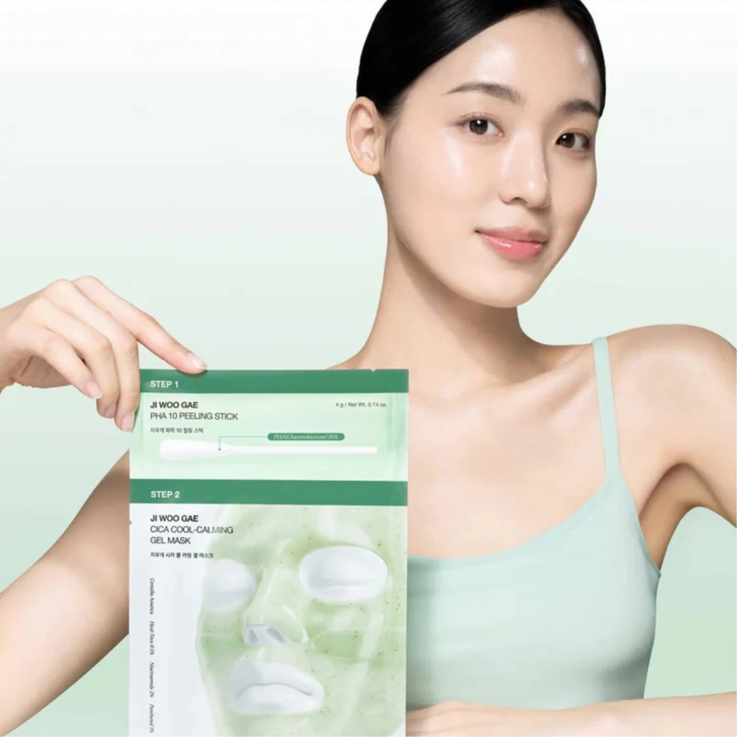CELIMAX Ji Woo Gae Cica PHA Peel 2-Step Gel Mask