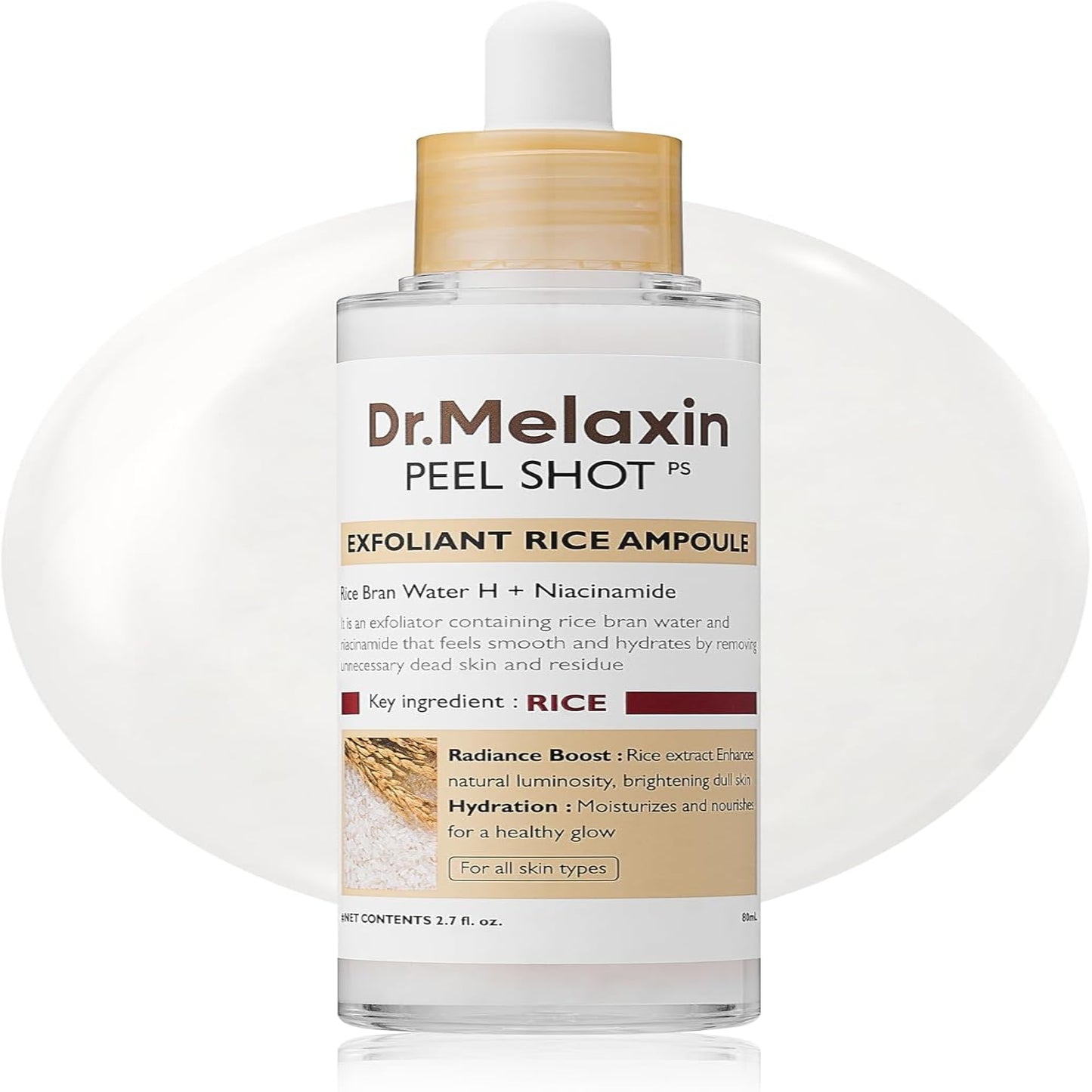 DR MELAXIN Peel Shot Exfoliant White Rice Ampoule