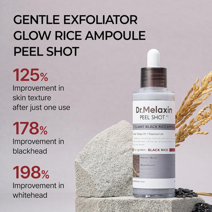 DR MELAXIN Peel Shot Exfoliating Black Rice Ampoule