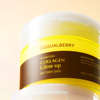 EQQUALBERRY Collagen Glow Up Gel Toner Pad