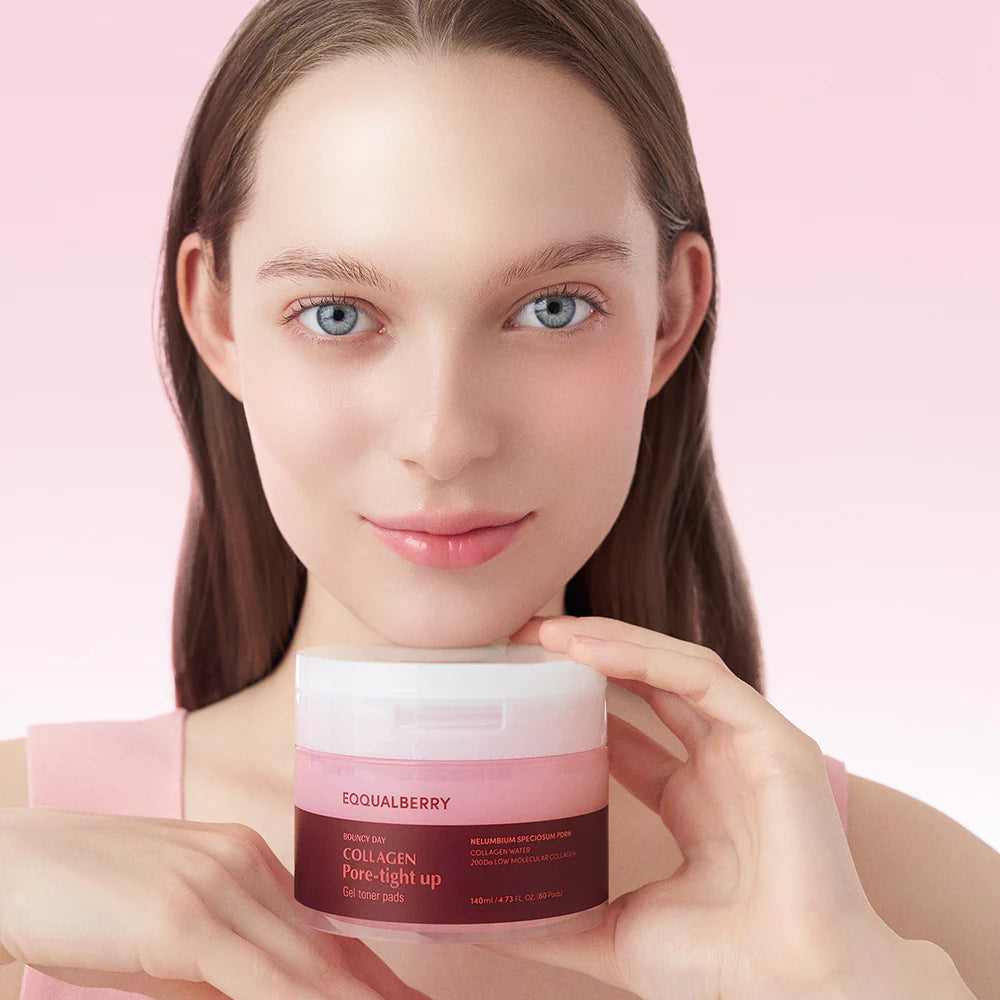 EQQUALBERRY Collagen Pore-Tight Up Gel Toner Pad