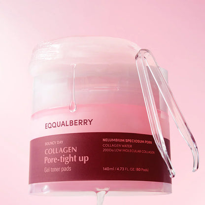 EQQUALBERRY Collagen Pore-Tight Up Gel Toner Pad
