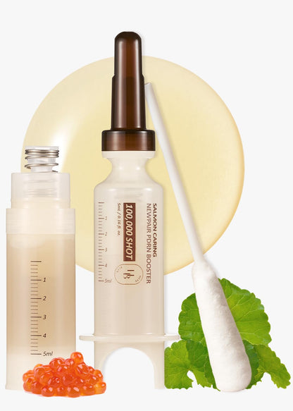 HEVEBLUE Salmon Caring Centella New Pair PDRN Booster 100,000 Shot Essence