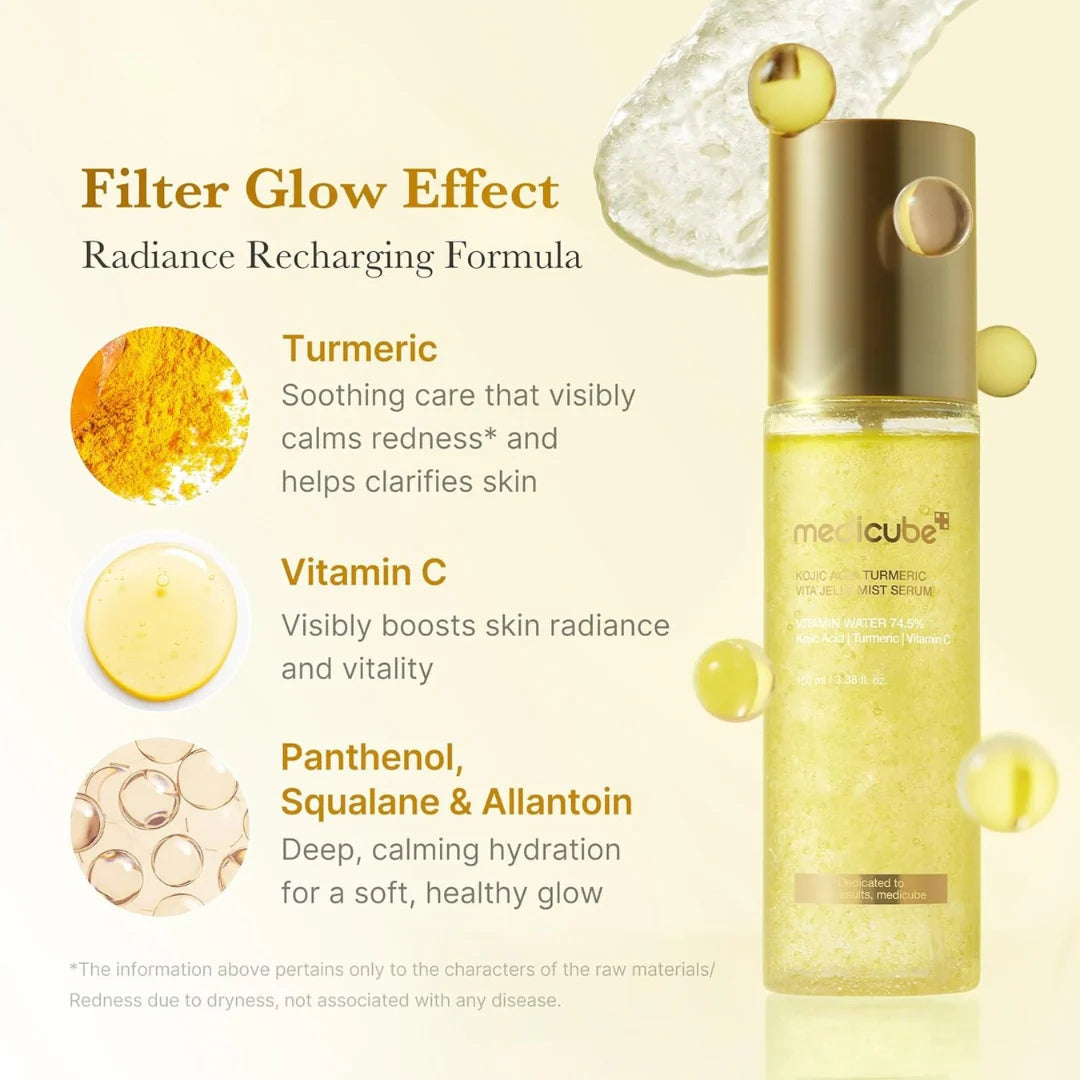 MEDICUBE Kojic Acid Turmeric Vita Jelly Mist Serum