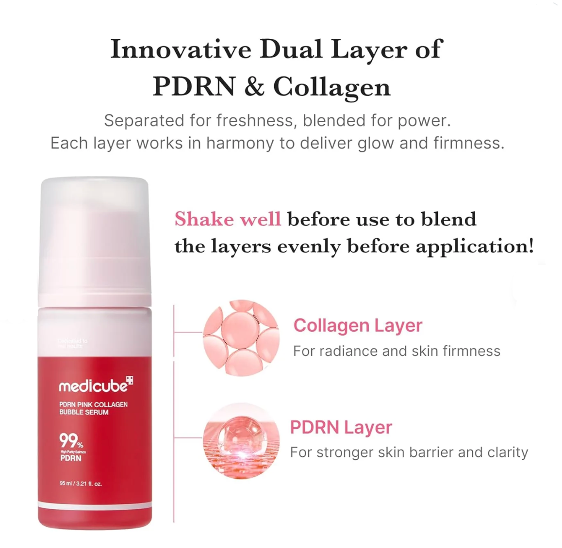 MEDICUBE PDRN Pink Collagen Bubble Serum