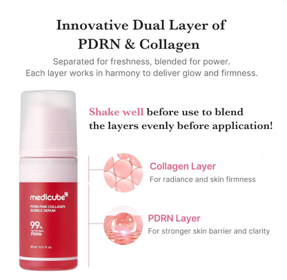 MEDICUBE PDRN Pink Collagen Bubble Serum