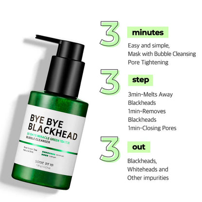 SOME BY MI Bye Bye Blackhead 30 Days Miracle Green Tea Tox Bubble Cleanser